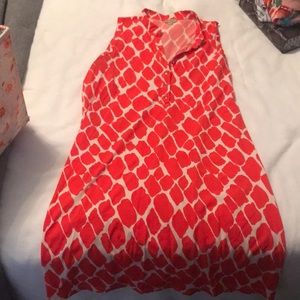Orange and white dress